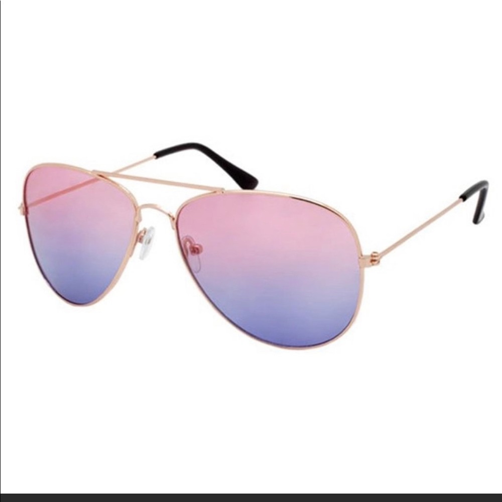 Aviator Sunglasses , wire frame , purple/pink , 400uv